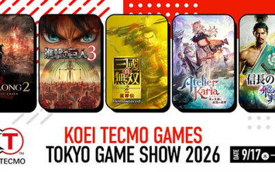 KOEI TECMO dévoile son programme pour le Tokyo Game Show 2026