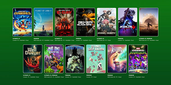 Xbox Game Pass , Gears of War: E-Day , Minecraft Dungeons II